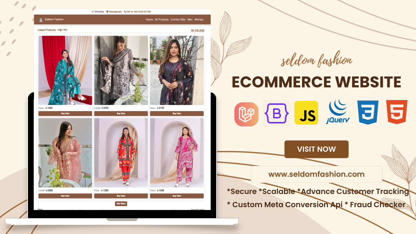 Laravel Ecommerce Website with custom Conversion API